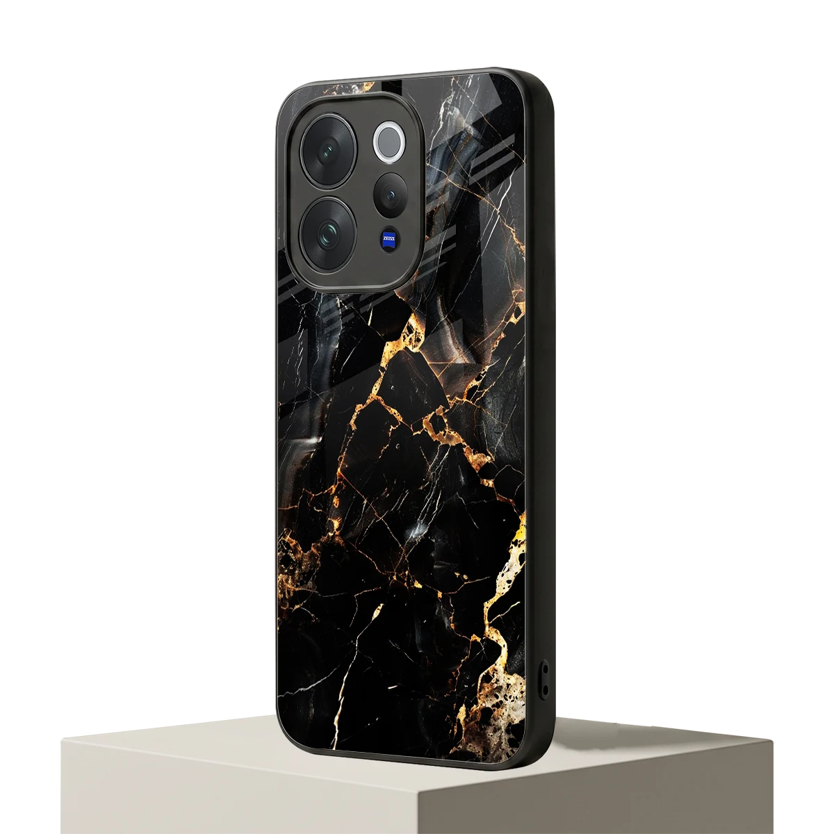 Golden Obsidian vivo v70 mobile cover | shockproof glass phone case