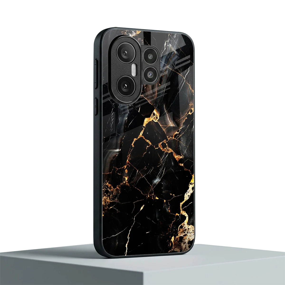 Golden Obsidian vivo x200 fe mobile cover | shockproof glass phone case