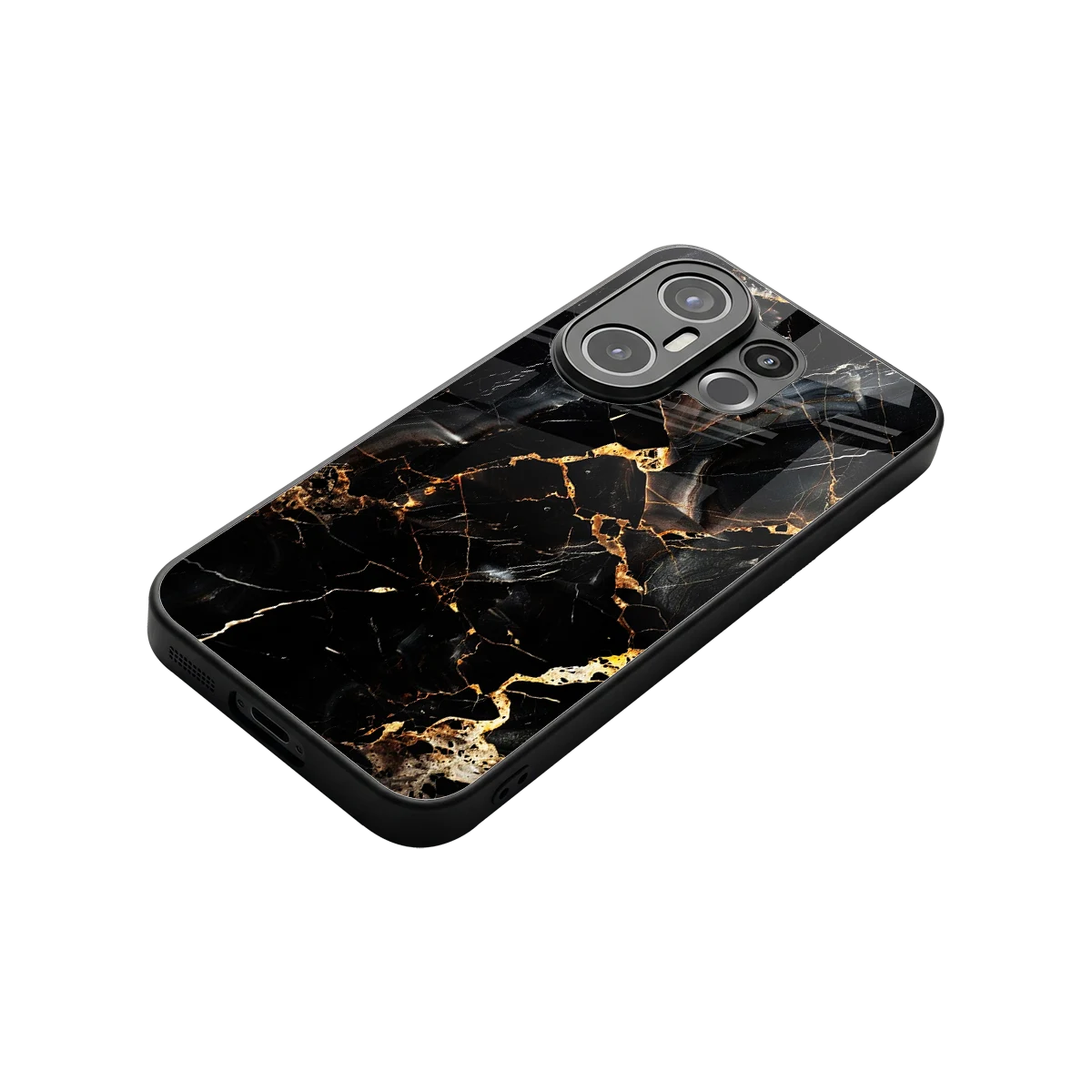 Golden Obsidian stylish phone case for vivo x200 fe | glossy glass and slim fit