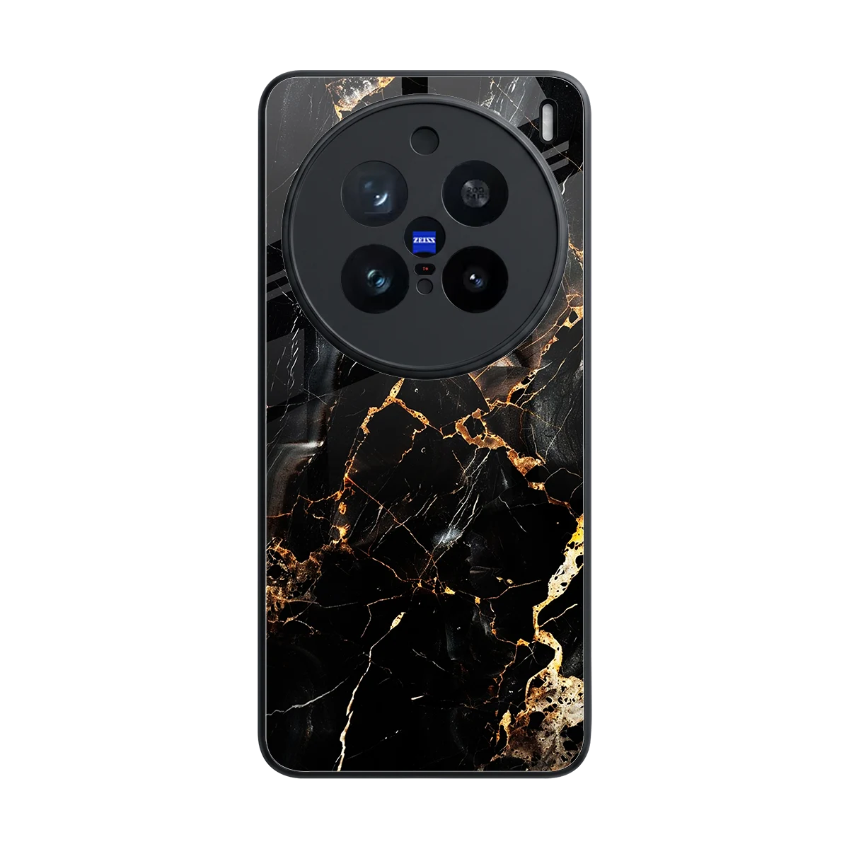 Golden Obsidian back phone cover | glass case for vivo x200 pro