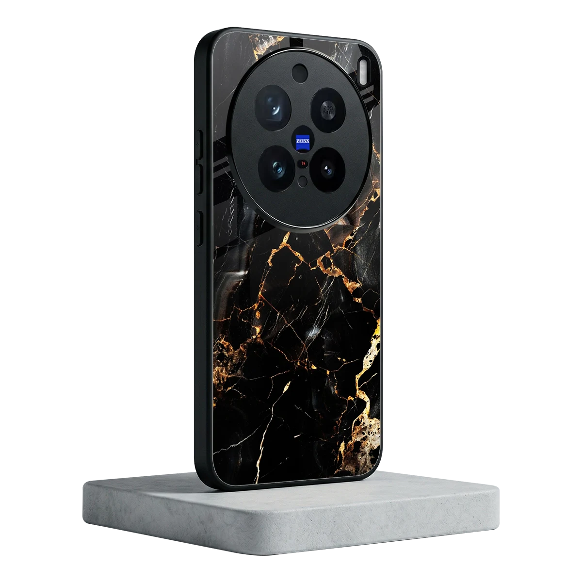 Golden Obsidian vivo x200 pro mobile cover | shockproof glass phone case
