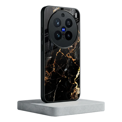 Golden Obsidian vivo x200 pro mobile cover | shockproof glass phone case