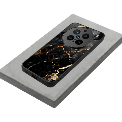 Golden Obsidian stylish phone case for vivo x200 pro | glossy glass and slim fit