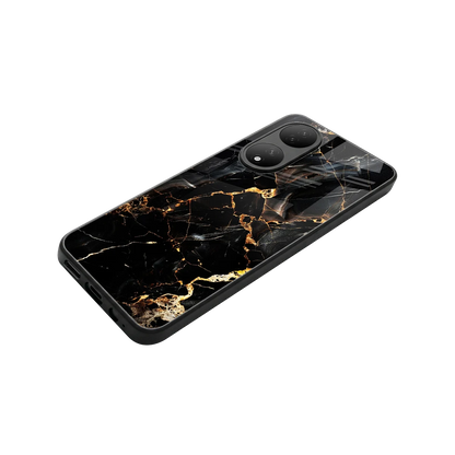 Golden Obsidian stylish phone case for Vivo-y100 | glossy glass and slim fit