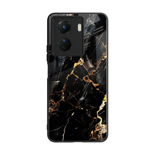 Golden Obsidian back phone cover | glass case for vivo y16