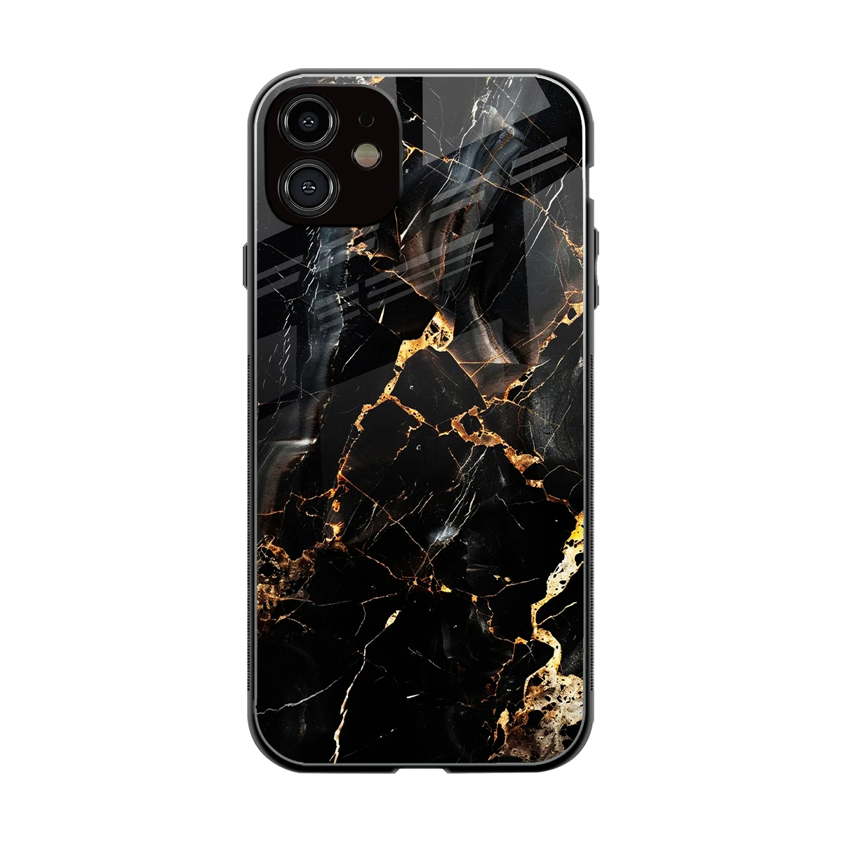 Golden Obsidian back phone cover | glass case for iphone 12