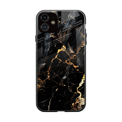 Golden Obsidian back phone cover | glass case for iphone 12