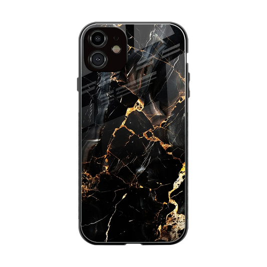 Golden Obsidian back phone cover | glass case for iphone 12