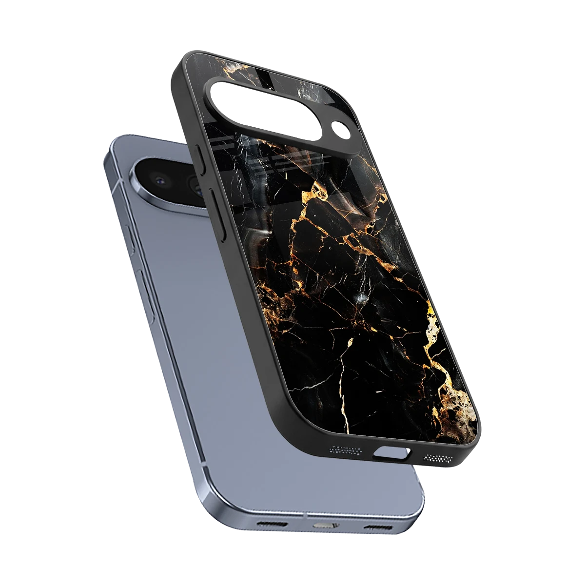 Golden Obsidian sleek google pixel 10 cover with tempered glass back and TPU edges