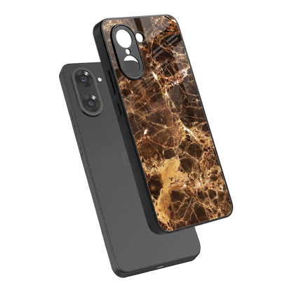 Golden Roots sleek oneplus nord ce5 5g cover with tempered glass back and TPU edges