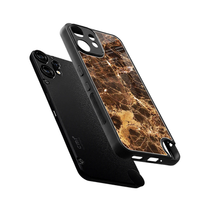 Golden Roots sleek cmf nothing phone 2 pro cover with tempered glass back and TPU edges