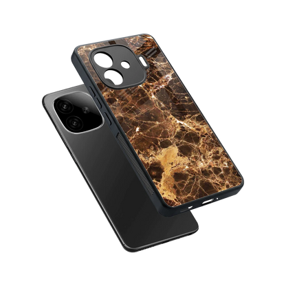 Golden Roots sleek iqoo neo 10r 5g cover with tempered glass back and TPU edges
