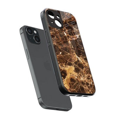Golden Roots sleek iphone 13 cover with tempered glass back and TPU edges