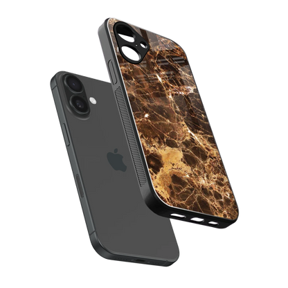 Golden Roots sleek iPhone 16 cover with tempered glass back and TPU edges