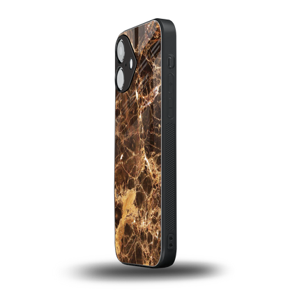 Golden Roots iPhone 16 mobile cover | shockproof glass phone case