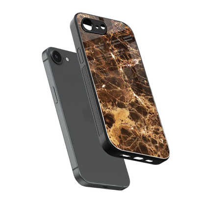Golden Roots sleek iphone 16e cover with tempered glass back and TPU edges