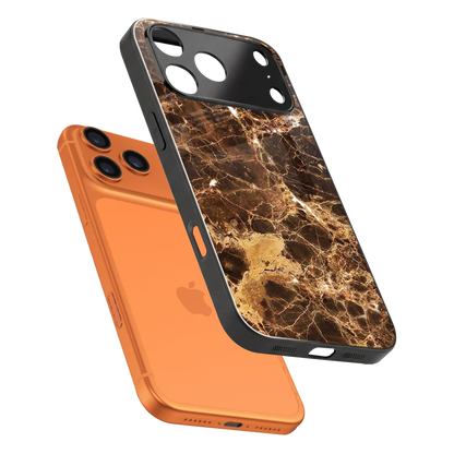 Golden Roots sleek iphone 17 pro cover with tempered glass back and TPU edges