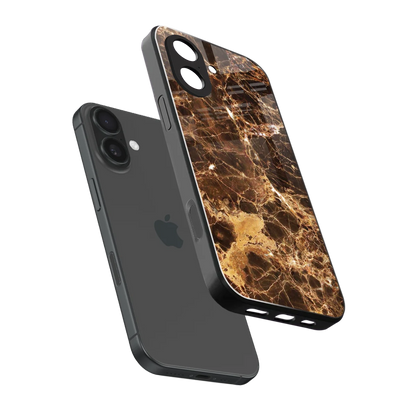 Golden Roots sleek iphone 17 cover with tempered glass back and TPU edges