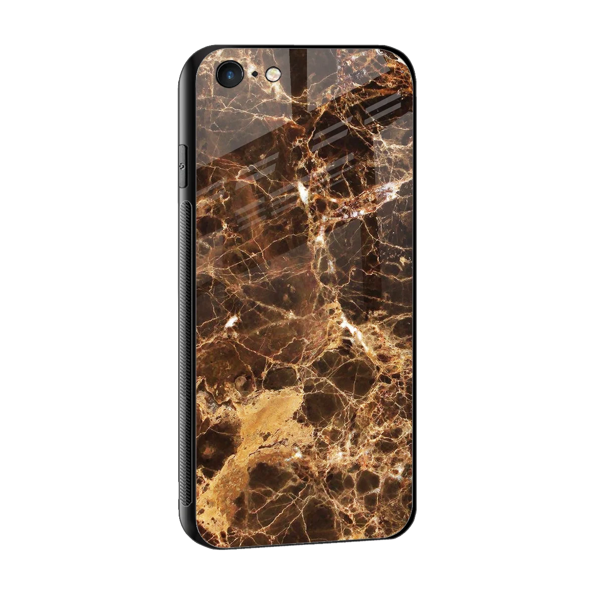 Golden Roots sleek iphone 6s plus cover with tempered glass back and TPU edges
