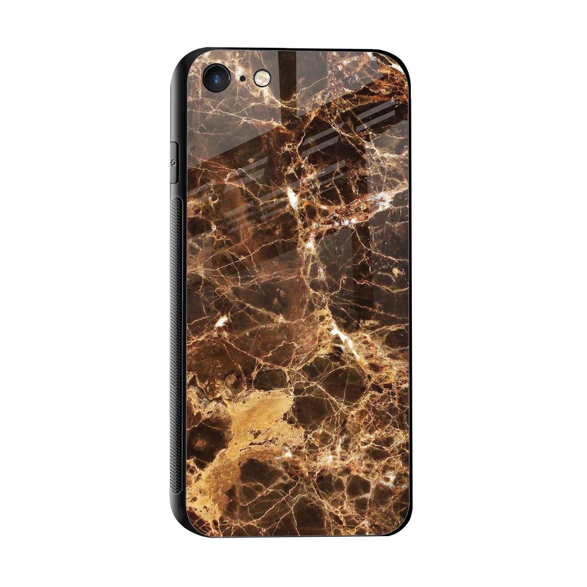 Golden Roots sleek iphone 7 cover with tempered glass back and TPU edges