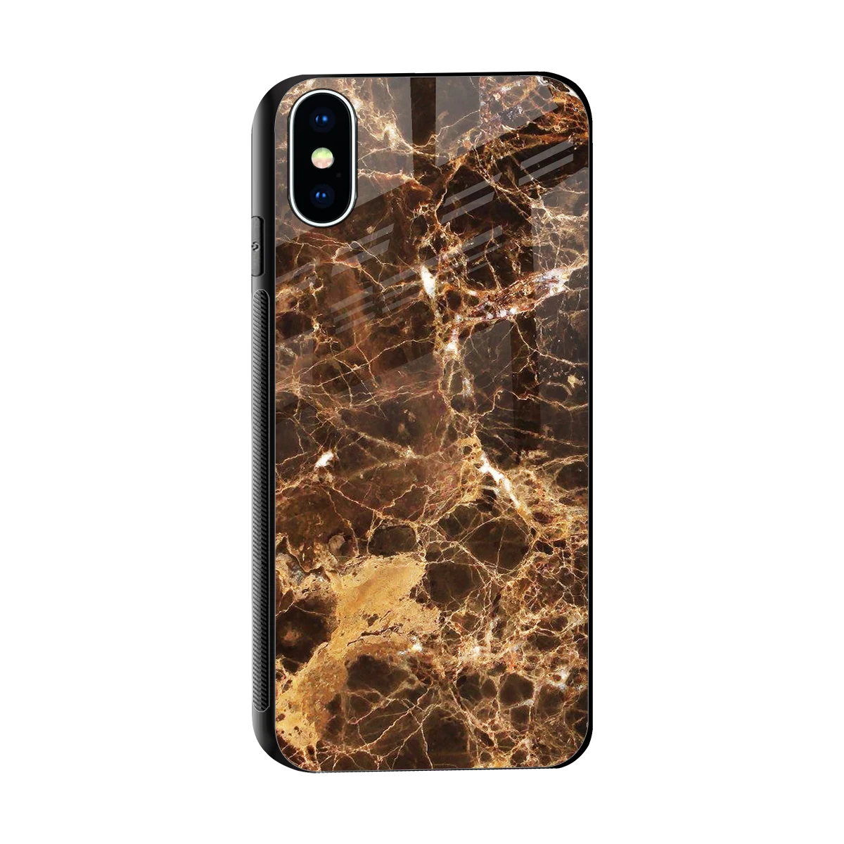 Golden Roots sleek iphone x cover with tempered glass back and TPU edges