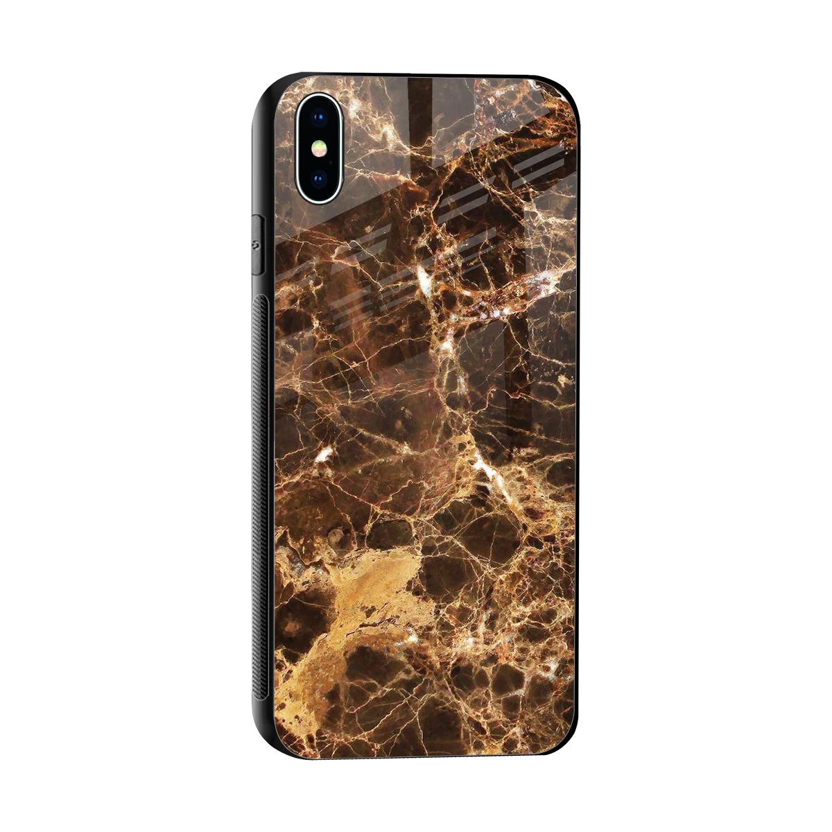 Golden Roots sleek iphone xs max cover with tempered glass back and TPU edges