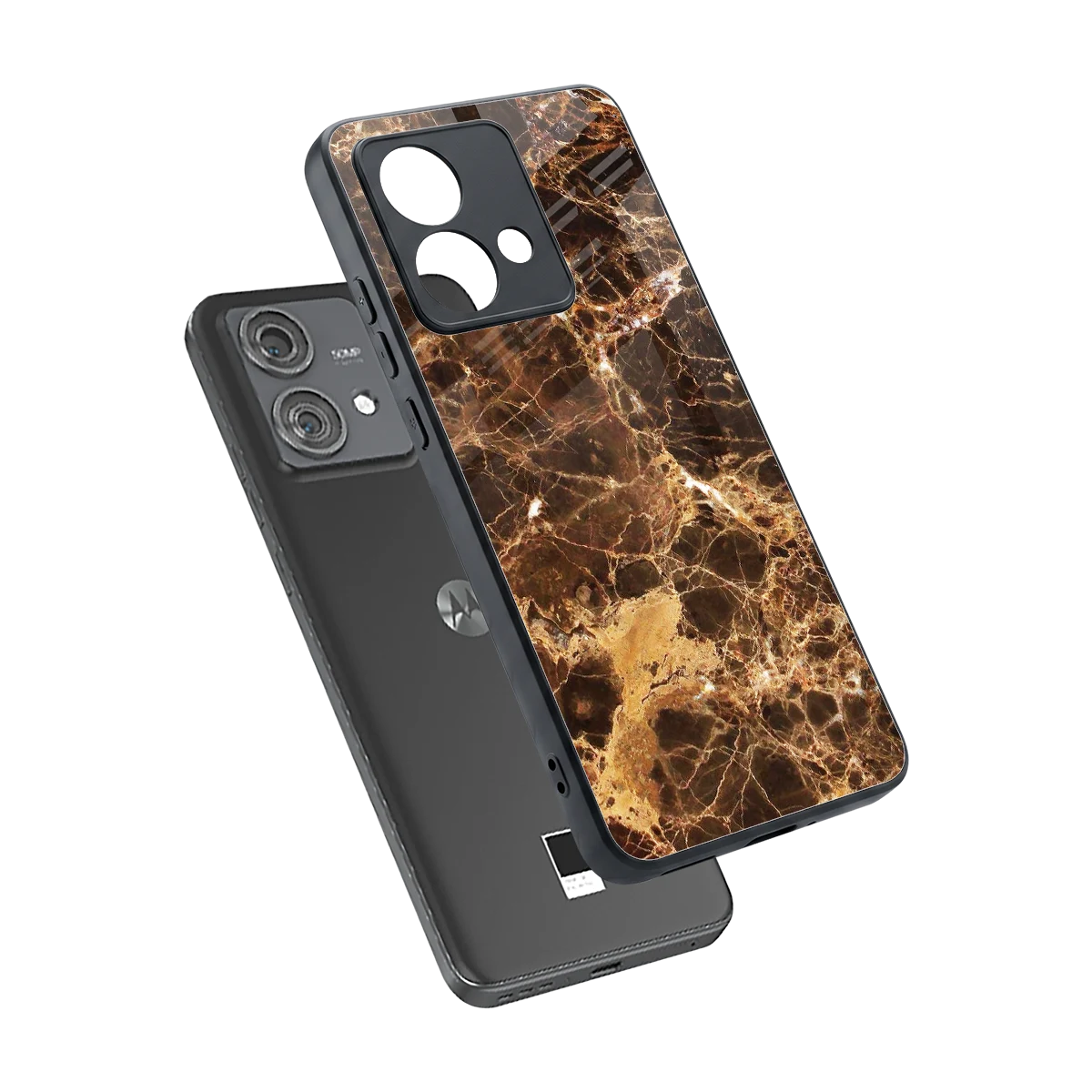 Golden Roots sleek motorola edge 40 neo 5g cover with tempered glass back and TPU edges