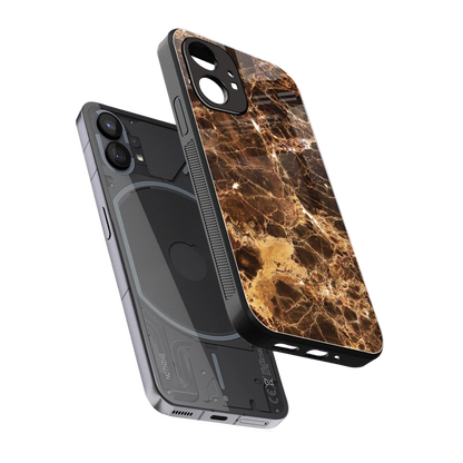 Golden Roots sleek nothing phone 1 cover with tempered glass back and TPU edges