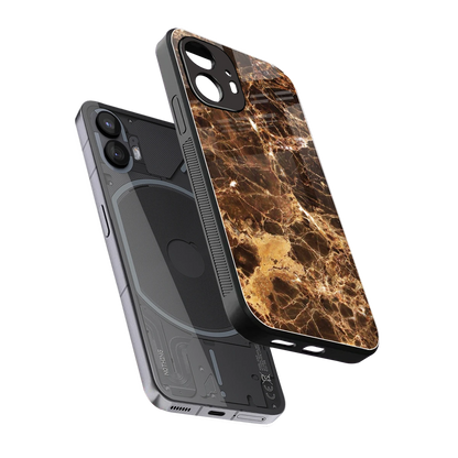 Golden Roots sleek nothing phone 2 cover with tempered glass back and TPU edges