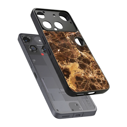 Golden Roots sleek nothing phone 3 cover with tempered glass back and TPU edges