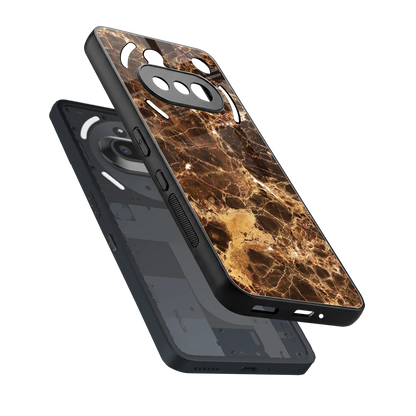 Golden Roots sleek nothing phone 3a cover with tempered glass back and TPU edges