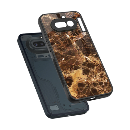 Golden Roots sleek nothing phone 4a cover with tempered glass back and TPU edges