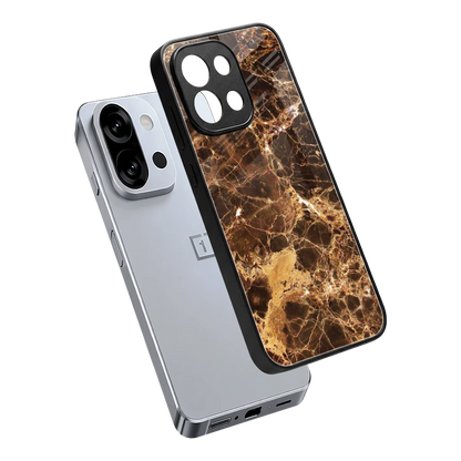 Golden Roots sleek oneplus 13s cover with tempered glass back and TPU edges