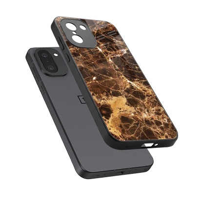 Golden Roots sleek oneplus 15r cover with tempered glass back and TPU edges