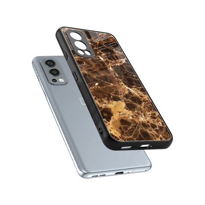 Golden Roots sleek oneplus nord 2 cover with tempered glass back and TPU edges