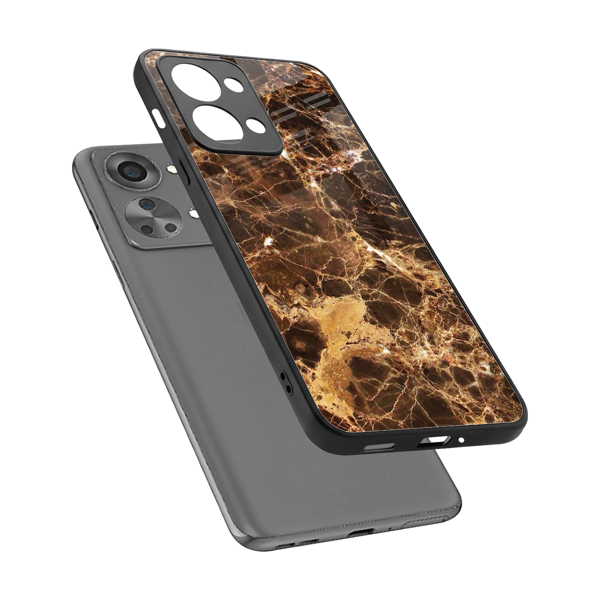 Golden Roots sleek oneplus nord 2t cover with tempered glass back and TPU edges