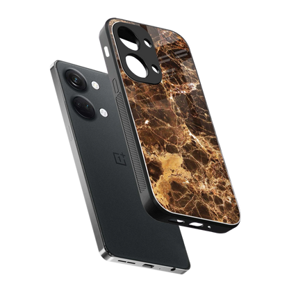 Golden Roots sleek oneplus nord 3 cover with tempered glass back and TPU edges