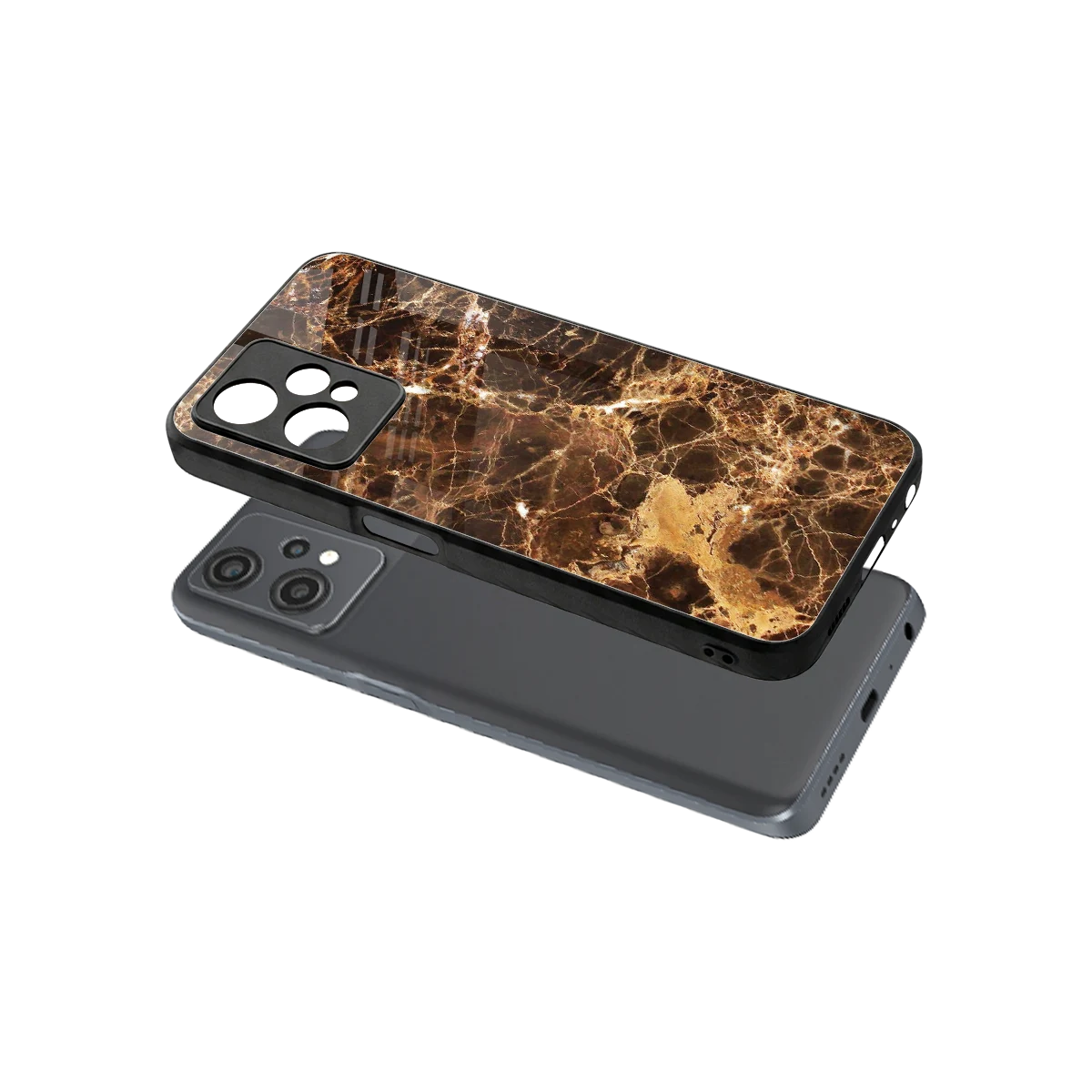 Golden Roots sleek oneplus nord ce 2 lite cover with tempered glass back and TPU edges