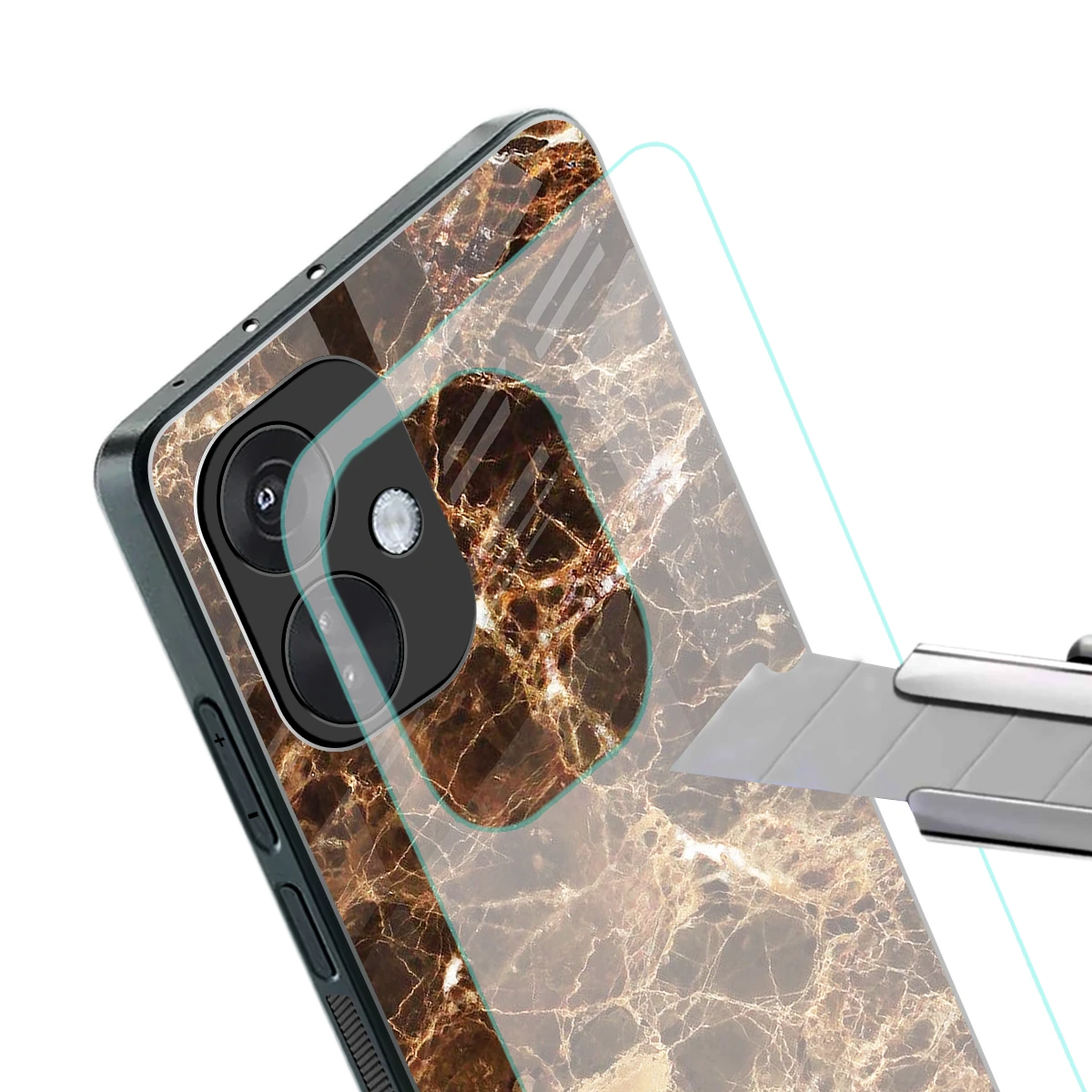 Golden Roots stylish phone case for oneplus nord ce 3 | glossy glass and slim fit