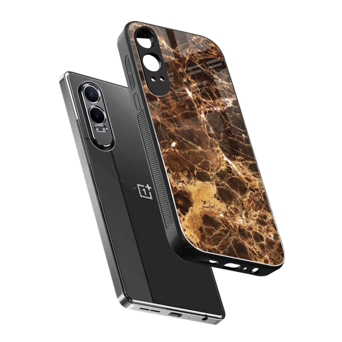 Golden Roots sleek oneplus nord ce 4 lite cover with tempered glass back and TPU edges