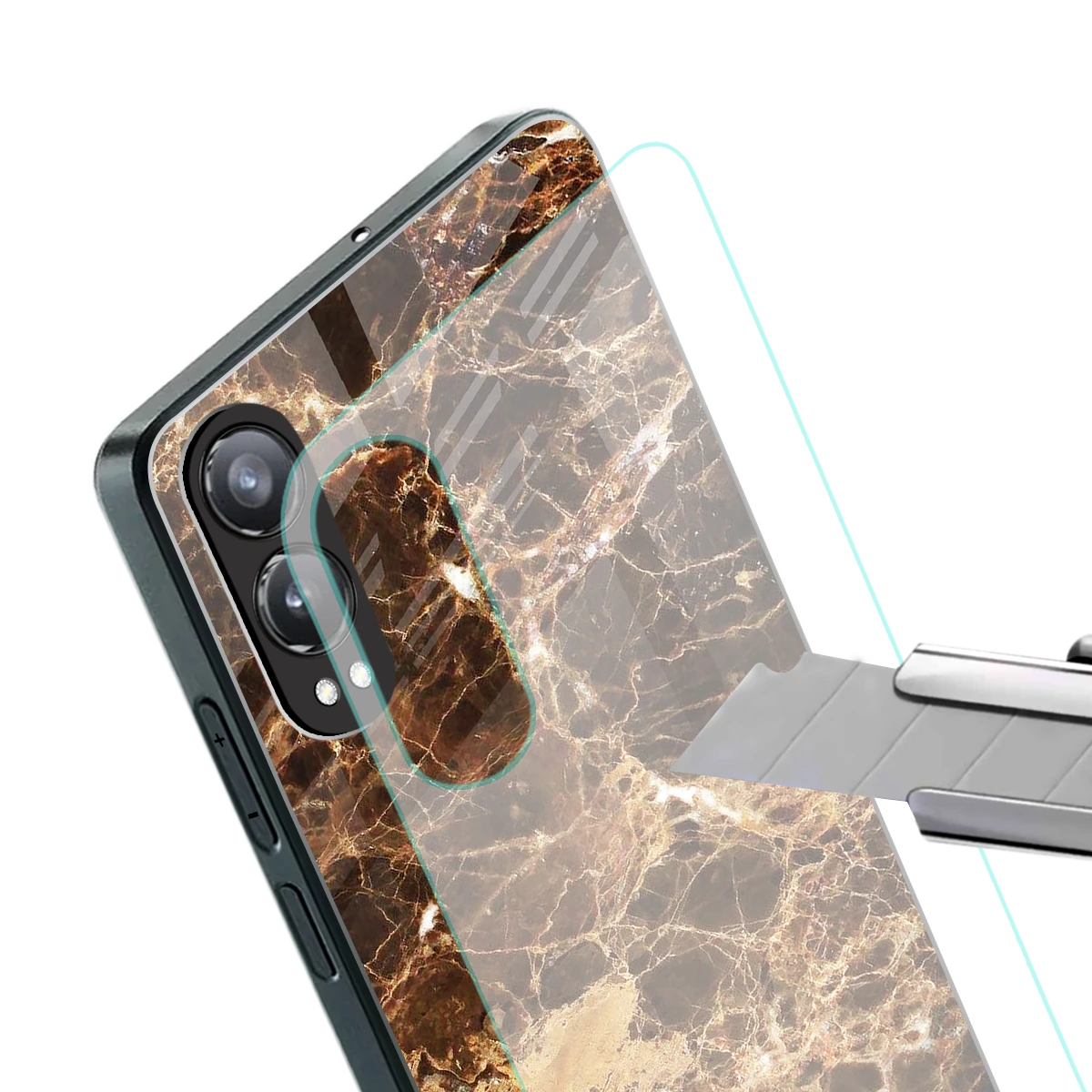 Golden Roots stylish phone case for oneplus nord ce 4 lite | glossy glass and slim fit