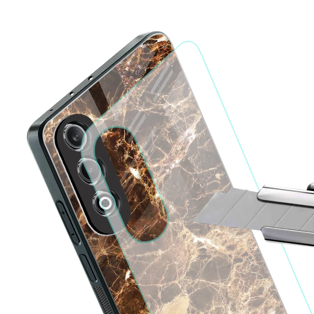 Golden Roots stylish phone case for oneplus nord ce 4 | glossy glass and slim fit