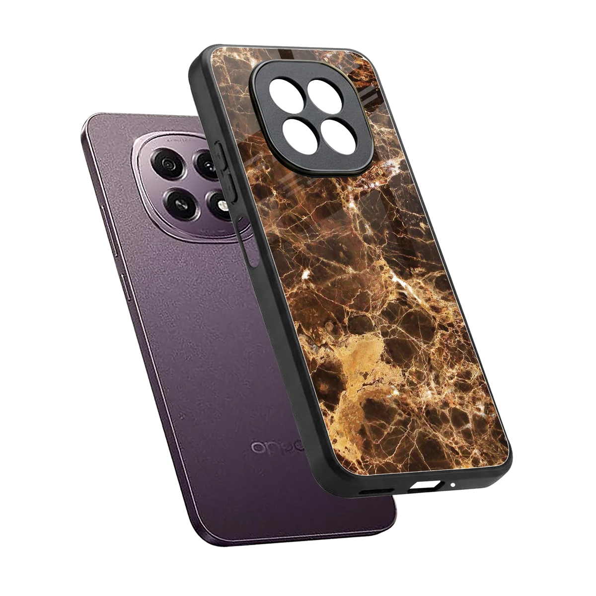 Golden Roots sleek oppo f29 5g cover with tempered glass back and TPU edges