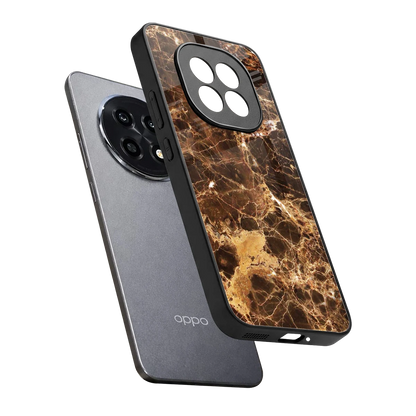 Golden Roots sleek oppo f29 pro 5g cover with tempered glass back and TPU edges