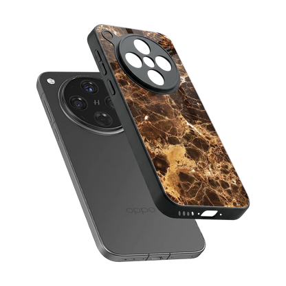 Golden Roots sleek oppo find x8 cover with tempered glass back and TPU edges