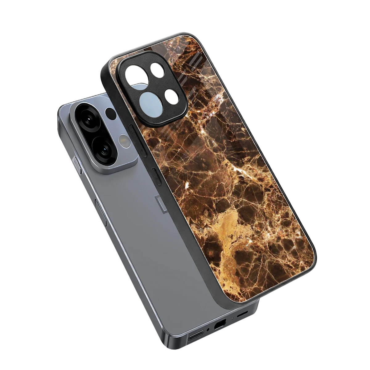 Golden Roots sleek oppo k13 5g cover with tempered glass back and TPU edges