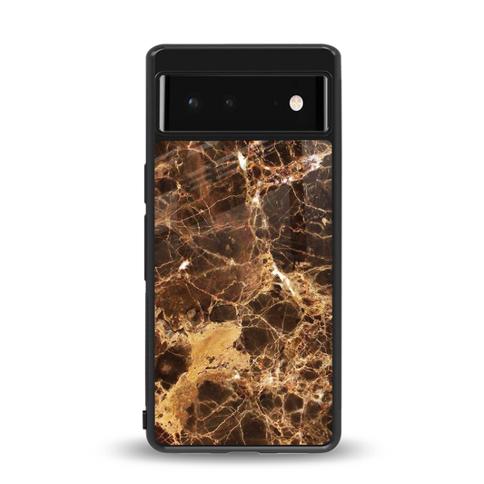 Golden Roots back phone cover | glass case for google pixel 6