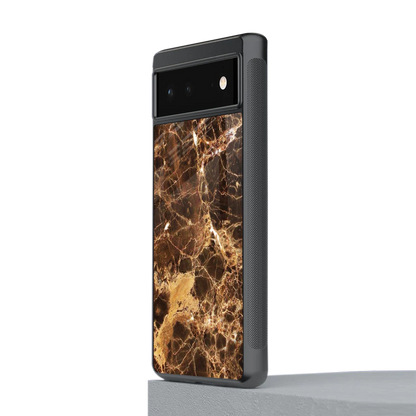 Golden Roots stylish phone case for google pixel 6a | glossy glass and slim fit