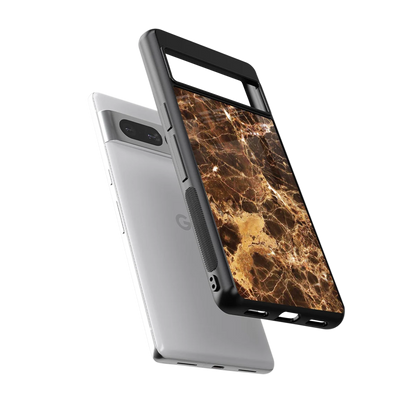 Golden Roots sleek google pixel 7 pro cover with tempered glass back and TPU edges