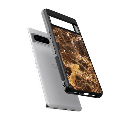 Golden Roots sleek google pixel 8 pro cover with tempered glass back and TPU edges